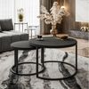 Lookway Couchtisch CIRI 2in1 Schwarzmatt (2er Set), Durchmesser: ⌀70 cm und ⌀50 cm Bild 2