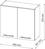 Hängeschrank Fame-Line Bordeaux Hochglanz 60 cm Vicco Bild 3
