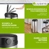 Juskys Mülleimer mit Bewegungssensor, wasserdicht, Silber, 50 Liter Bild 3
