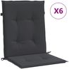 vidaXL Gartenstuhlauflagen für Niedriglehner 6 Stk. Schwarz 100x50x3cm 314138 Bild 2