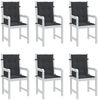 vidaXL Gartenstuhlauflagen für Niedriglehner 6 Stk. Schwarz 100x50x3cm 314138 Bild 4