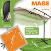 KESSER® 'Holly' Ampelschirm ohne LED Solar, inkl. Ständer, Abdeckung & Windsicherung mit Kurbel, Aluminium beige, Ø 350 cm Bild 2