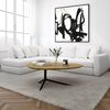FINEBUY Couchtisch FB112559 Akazie Massivholz 87x50 cm Sofatisch mit Metallgestell (Eleganter Materialmix aus Holz und Metall), Handgefertigt im modernen Stil Bild 2