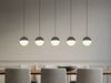 Große LED Pendelleuchte SENTA 5-flammig höhenverstellbar, Breite 114cm Bild 1