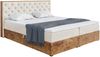MEBLINI Boxspringbett LOFTY 3 200x220 cm mit Bettkasten - H3/Creme Samt Polsterbett - Doppelbett mit Topper & Taschenfederkern-Matratze Bild 2