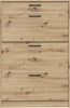 Forte NIKO Schuhschrank 80 90, Skandi-Schrank, 3 Kippfächer, 1 Schublade, Holzwerkstoff, Flur, Abstellraum, Artisan Eiche Holzdekor, 83,2 cm breit x 127,7 cm hoch x 20,4 cm tief Bild 2