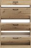 Forte NIKO Schuhschrank 80 90, Skandi-Schrank, 3 Kippfächer, 1 Schublade, Holzwerkstoff, Flur, Abstellraum, Artisan Eiche Holzdekor, 83,2 cm breit x 127,7 cm hoch x 20,4 cm tief Bild 4