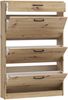 Forte NIKO Schuhschrank 80 90, Skandi-Schrank, 3 Kippfächer, 1 Schublade, Holzwerkstoff, Flur, Abstellraum, Artisan Eiche Holzdekor, 83,2 cm breit x 127,7 cm hoch x 20,4 cm tief Bild 5