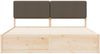vidaXL Bettgestell mit gepolstertem Kopfteil Taupe 200 x 200 cm 3398142 Bild 5