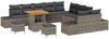 vidaXL Gartensofa-set mit Kissen 13 pcs Grau Poly-Rattan 3362843 Bild 2