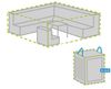 Schutzhülle Abdeckung XL 280x230cm für Garten Lounge Set + Hülle für 6-8 Kissen Bild 2
