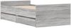 vidaXL Bett mit Schubladen Grau Sonoma 75x190 cm 3207390 Bild 3