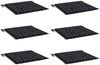 vidaXL Gartenstuhl-Kissen 6 Stk. Schwarz Karomuster 50x50x4 cm Stoff 361082 Bild 3