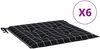 vidaXL Gartenstuhl-Kissen 6 Stk. Schwarz Karomuster 50x50x4 cm Stoff 361082 Bild 2