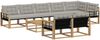 vidaXL Outdoor-Sofagarnitur 9 pcs Weiß und Hellgrau 79 x 79 x 37 cm 3388833 Bild 2
