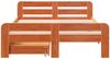 vidaXL Massivholzbett ohne Matratze Wachsbraun 135x190 cm Kiefernholz 3309055 Bild 4