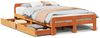 vidaXL Massivholzbett ohne Matratze Wachsbraun 135x190 cm Kiefernholz 3309055 Bild 2