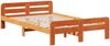 vidaXL Massivholzbett ohne Matratze Wachsbraun 135x190 cm Kiefernholz 3309055 Bild 5