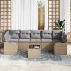 vidaXL Gartensofa-set mit Kissen mit Speicher 8 pcs Beige und Grau 3354289 Bild 3