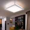 LED Deckenleuchte, Stahl, Glas, weiß, L 38,5 cm Bild 3