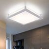 LED Deckenleuchte, Stahl, Glas, weiß, L 38,5 cm Bild 2