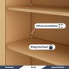 Aktenschrank abschließbar ALEX - 5 Ebenen verstellbar, Flügeltüren | Metallschrank Werkstatt Mehrzweckschrank Büroschrank aus Stahl Werkzeugschrank, 185x45x40cm Beige Bild 4