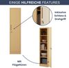 Aktenschrank abschließbar ALEX - 5 Ebenen verstellbar, Flügeltüren | Metallschrank Werkstatt Mehrzweckschrank Büroschrank aus Stahl Werkzeugschrank, 185x45x40cm Beige Bild 5