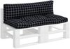 vidaXL Palettenkissen 2 Stk. Schwarz Karomuster Oxford-Gewebe 360938 Bild 3