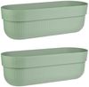 Engelland Blumenkasten mit Wasserspeicher/Drainagesystem und Abstandshalter (Vorteils-Set, 2 St), Blumentopf, 50 cm, PP-Kunststoff, Balkonkasten, länglich, formstabil Bild 2
