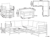 Ecksofa CERRETO Bambusholz Taupe Bild 2