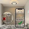 ZMH Deckenlampe Schlafzimmer LED Küchenlampe Deckenleuchte - 20W deckenlampe flur Schwarz Warmweiß 24cm Modern Design Schlafzimmerlampe Rund Flur Deckenbeleuchtung für Wohnzimmer Bild 3