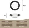 ZMH Deckenlampe Schlafzimmer LED Küchenlampe Deckenleuchte - 20W deckenlampe flur Schwarz Warmweiß 24cm Modern Design Schlafzimmerlampe Rund Flur Deckenbeleuchtung für Wohnzimmer Bild 4