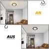 ZMH Deckenlampe Schlafzimmer LED Küchenlampe Deckenleuchte - 20W deckenlampe flur Schwarz Warmweiß 24cm Modern Design Schlafzimmerlampe Rund Flur Deckenbeleuchtung für Wohnzimmer Bild 5