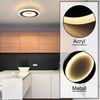 ZMH Deckenlampe Schlafzimmer LED Küchenlampe Deckenleuchte - 20W deckenlampe flur Schwarz Warmweiß 24cm Modern Design Schlafzimmerlampe Rund Flur Deckenbeleuchtung für Wohnzimmer Bild 2