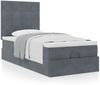 vidaXL Ottoman-Bett mit Matratzen Dunkelgrau 90x200 cm Samt 3313446 Bild 4