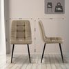 Esszimmerstuhl FANOR - Stoff Taupe 45x55x84 cm | Essstühle Esszimmerstühle Küchenstühle Wohnzimmerstühle Bild 4