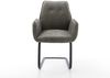 Freischwinger Zoa-Flex Mikrofaser Grau Antik Freischwinger flach Schwarz Taschenfederkern Bild 2
