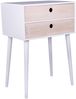 Nachttisch >Rimini< in Weiss, Melamin - 32x65,5x45cm (BxHxT) Bild 1
