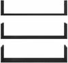 vidaXL Wandregale 3 Stk. Schwarz Eichen-Optik 80x18x18cm Holzwerkstoff 868072 Bild 5