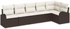 vidaXL Gartensofa-set 6 pcs Braun Poly-Rattan 3346058 Bild 2