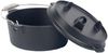 2x Dutch Oven Topf aus Gusseisen 4,3 Liter Schmortopf Kochtopf Grillplatten-Deckel Lagerfeuertopf schwarz Bild 4