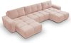 AX LIVING Ecksofa mit Bettkasten und Schlaffunktion Hosio 359 cm in Rosa-Creme Bild 3