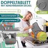 KIDIZ® 3in1 Hochstuhl Kinderhochstuhl inkl. Spielbügel , Babyliege , Kombihochstuhl Babyhochsitz ,7 höhenverstellbar Verstellbare Rückenlehne , mitwachsend ab 0 Monate bis 6 Jahre Babystuhl Dunkelgrau Bild 3