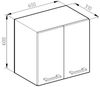 Vicco Küchenschrank Küchenzeile R-Line, Weiß Hochglanz, Hängeschrank 60 cm Bild 3