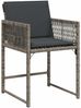 vidaXL Gartenstühle mit Kissen 4 Stk. Grau Poly Rattan 365019 Bild 4