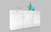 Sideboard Erik / Enrique, Holzwerkstoff, Weiß, 150 x 86 x 42 cm Bild 3