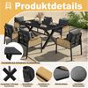 STILVORA Gartenlounge-Set Gartengarnitur mit 6 Stühle und Tisch Gartenmöbel-Set Terrassenmöbel, (Outdoor-Set mit Eisengestell Geflochtene Armlehnen, für mehrere Personen, Vielseitiger und lässiger Stil), für Rasenflächen, Terrassen, Flussufer und ander... Bild 4