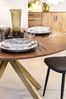 Esstisch Masherma aus Mangoholz, rund im Retro Chic, Natur, 120 cm Durchmesser, Spider-Gestell Bild 5