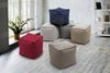 Dmora Aron Pouf, Multifunktionspouf, Relaxsessel aus gepolstertem Stoff, 100 % Made in Italy, 45x45h45 cm, Weiß Bild 2