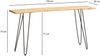 Schreibtisch 150 x 36 x 75 cm Akazie Massivholz / Metall Computertisch Baumkante, Homeoffice Bürotisch Massiv mit Haarnadelbeinen in Schwarz, Holztisch Schmal Laptoptisch Arbeitszimmer Bild 4